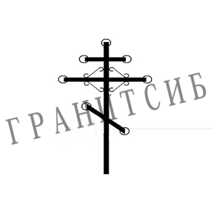 Крест на могилу металлический №2