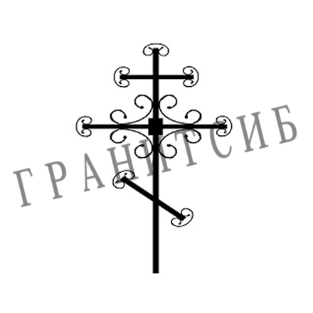 Крест на могилу металлический №4