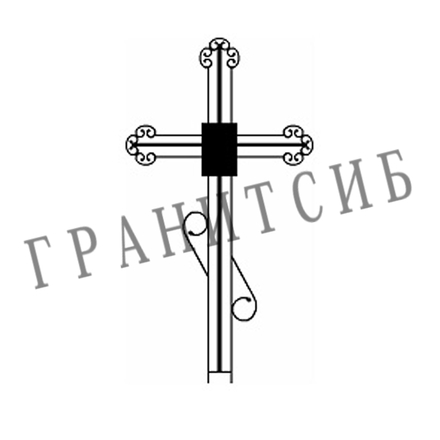 Крест на могилу металлический №5