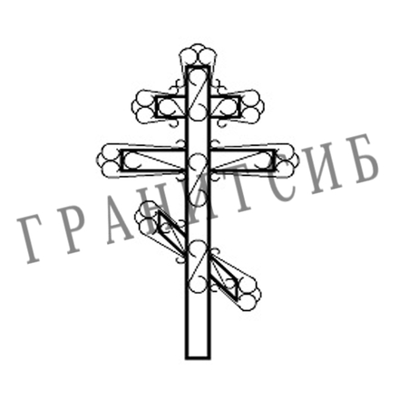 Крест на могилу металлический №6