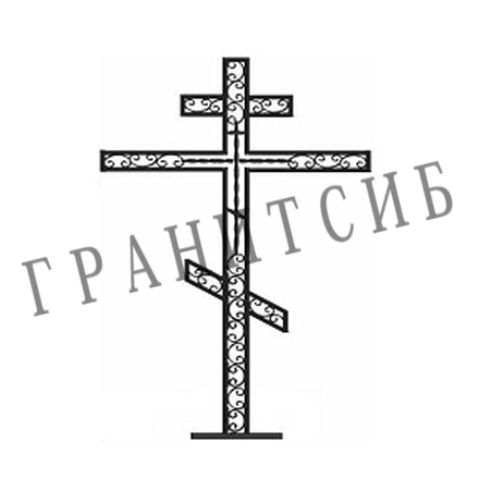 Крест на могилу из металла №7