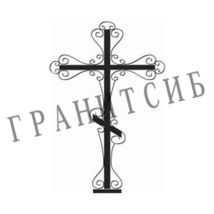 Крест на могилу металлический №8