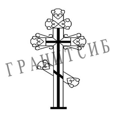 Крест на могилу из металла №9